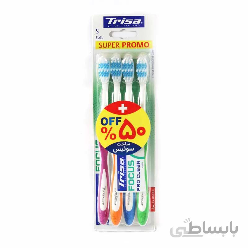 مسواک فوکوس پروکلين سافت تریزا چهار عددي