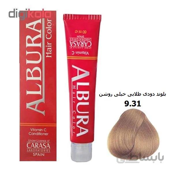 رنگ مو آلبورا 9.31 (بلوند دودی طلایی خیلی روشن)