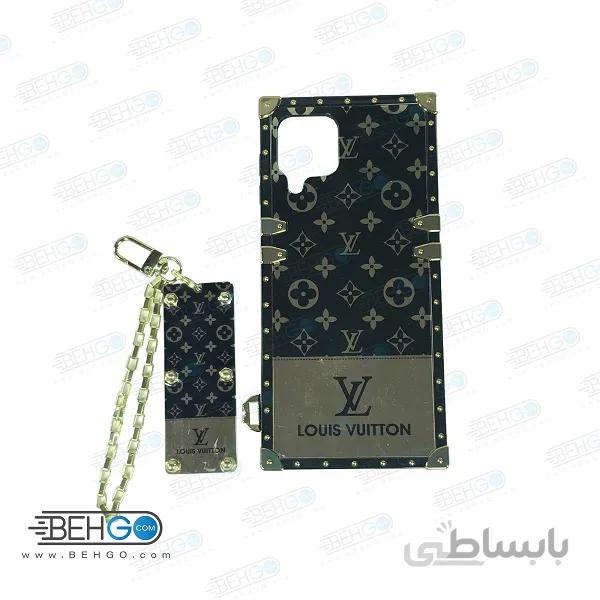 کاور لویی ویتون مدل صندوقی قاب گوشی سامسونگ M32 / M22 / A22 4G به همراه بند آویز