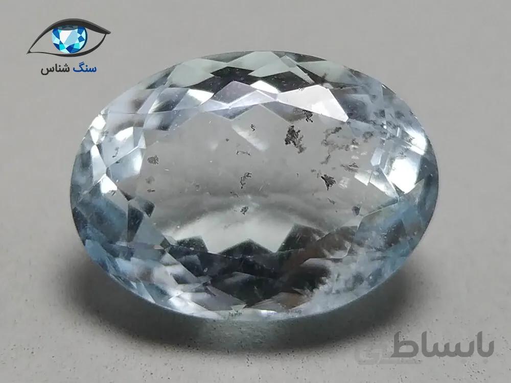 سنگ آکوامارین معدنی 2.32 قیراط