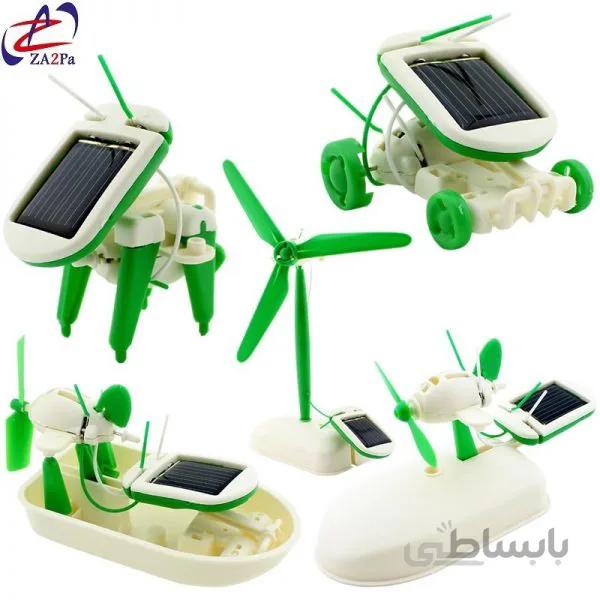 کیت ربات ساختنی مدل 6 در 1 با باتری خورشیدی