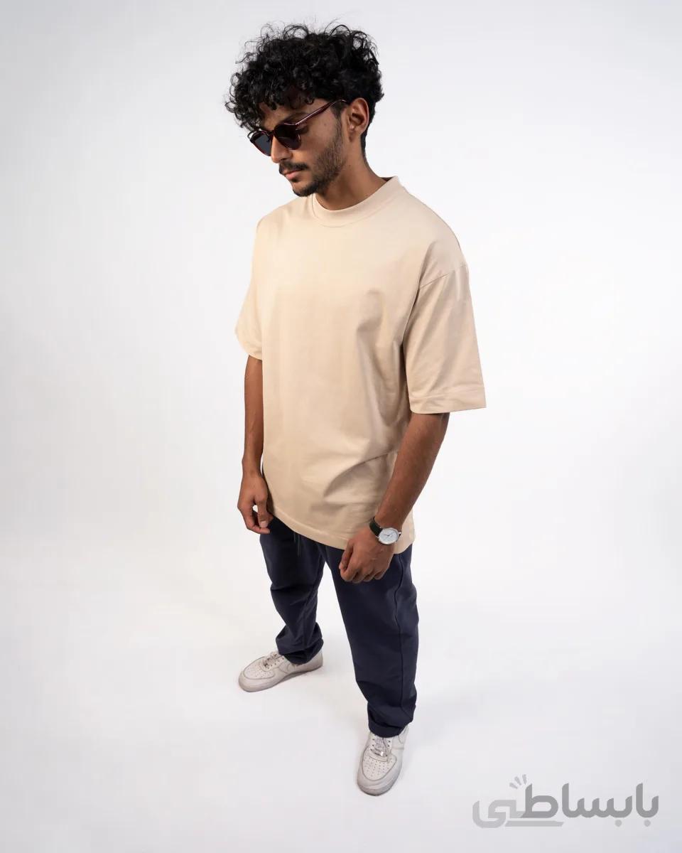 تیشرت بیسیک اورسایز طرح من - Oversized Basic T-shirt