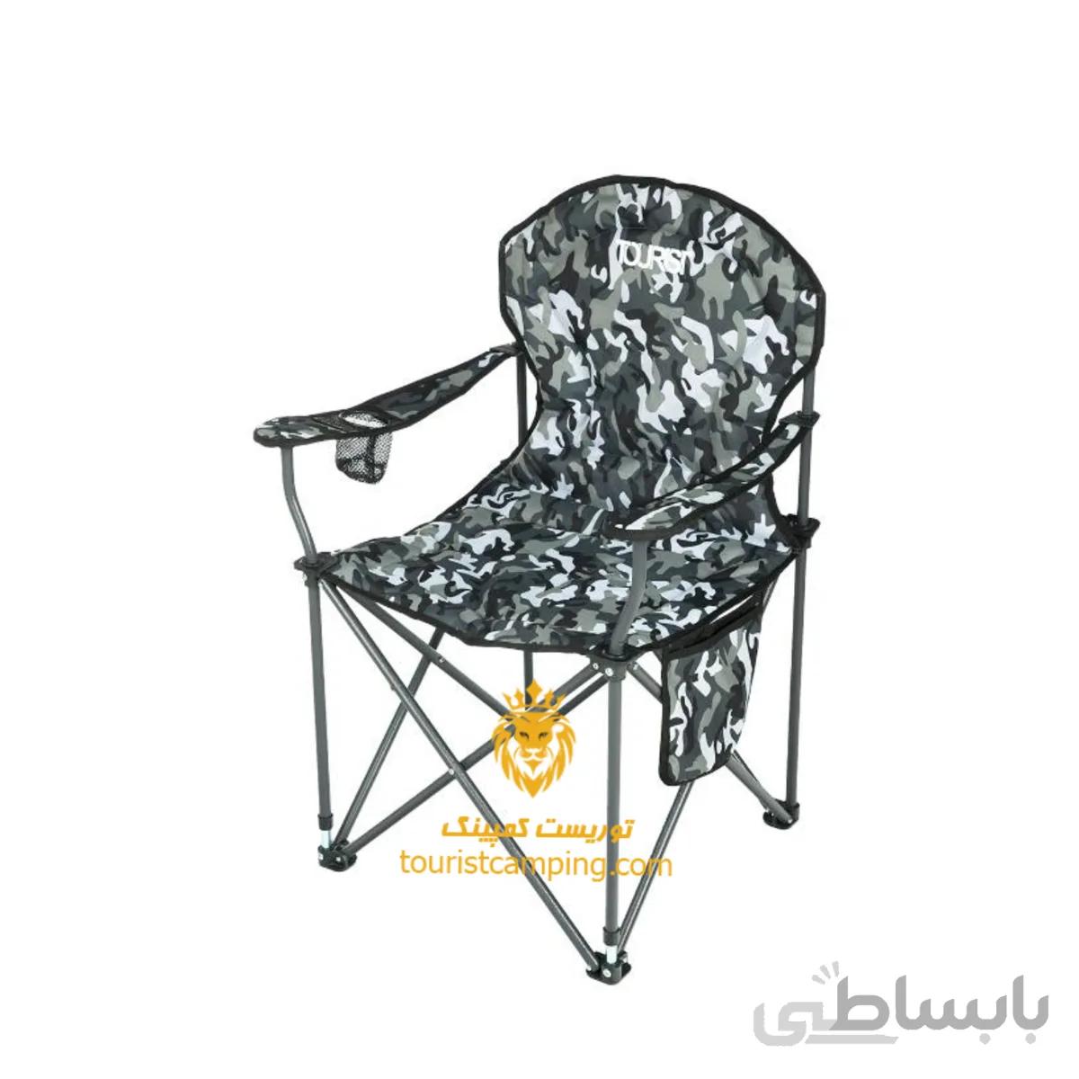 صندلی تاشو توریست ارتشی طوسی