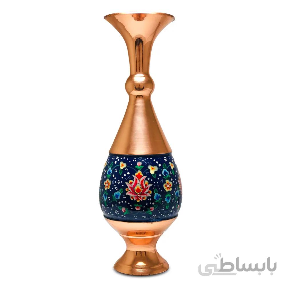 گلدان صراحی مس و پرداز 25 سانتی