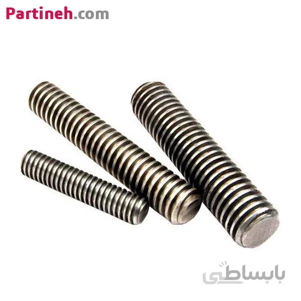 پيچ دنده کبریتی متری قطر 12 گام 3 میلیمتر ساخت ایران (1 متر) ا 1 meter Acme thread diameter 12mm pitch 3mm