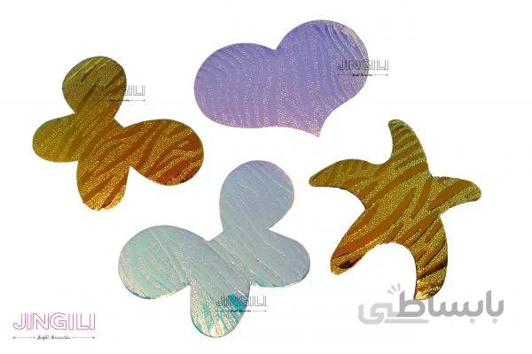 گیره مو مدل قلب و پروانه و ستاره چسبی کد cw0012