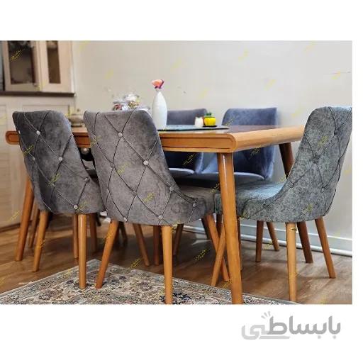 میز ناهار خوری مدل کارن با صندلی نیودرسا