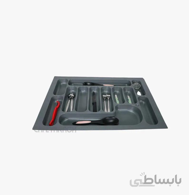 جا قاشقی پلاستیکی طوسی سایز 70