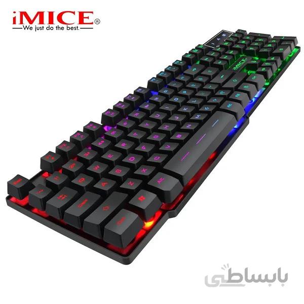 کيبورد مخصوص بازی مناسب گیم مدل جدید Ak600 برند اصلی آیمایس کیبورد گیمینگ Gaming Keyboard iMICE AK-600 New FOR GAME
