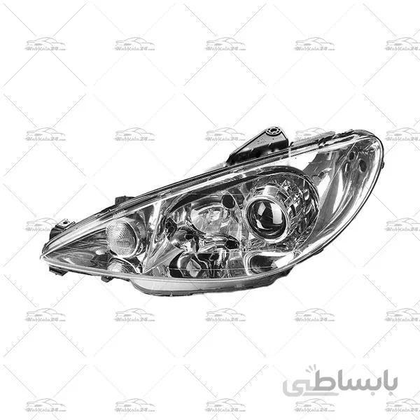 چراغ جلو اسپرت پژو 206 لنز دار ساده