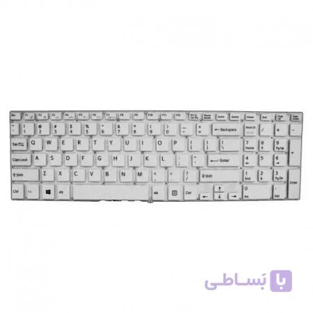 کیبورد لپ تاپ سونی Sony SVF152 Laptop Keyboard سفید-اینتر کوچک-بدون فریم