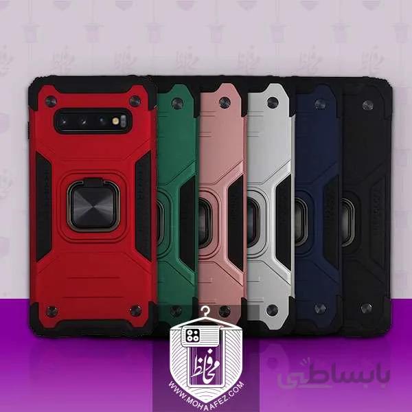 قاب ضد ضربه بتمن سامسونگ Galaxy S10 Plus هولدر دار کد SA463z