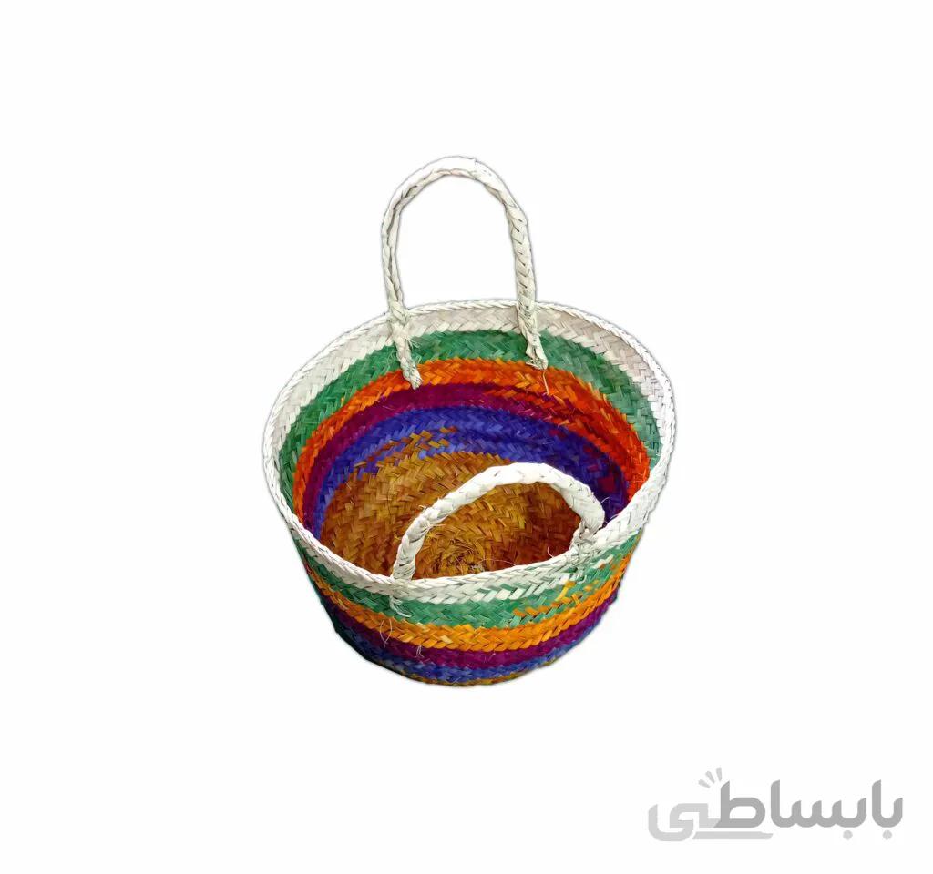 سبد گرد قطر 35 سانت حصیری