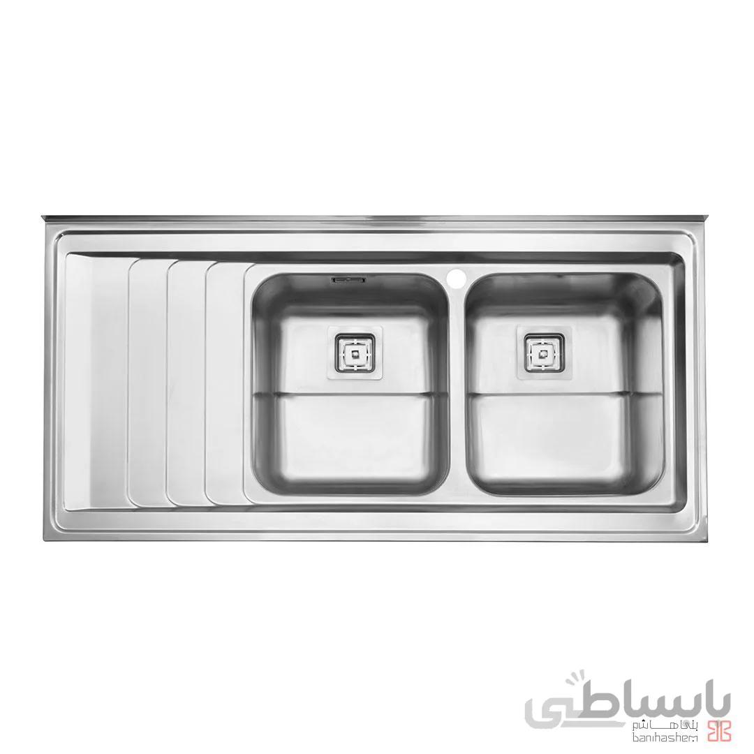 سینک استیل البرز مدل R-734 توکار ا Steel Alborz 734-R Inset Sink کد 375532