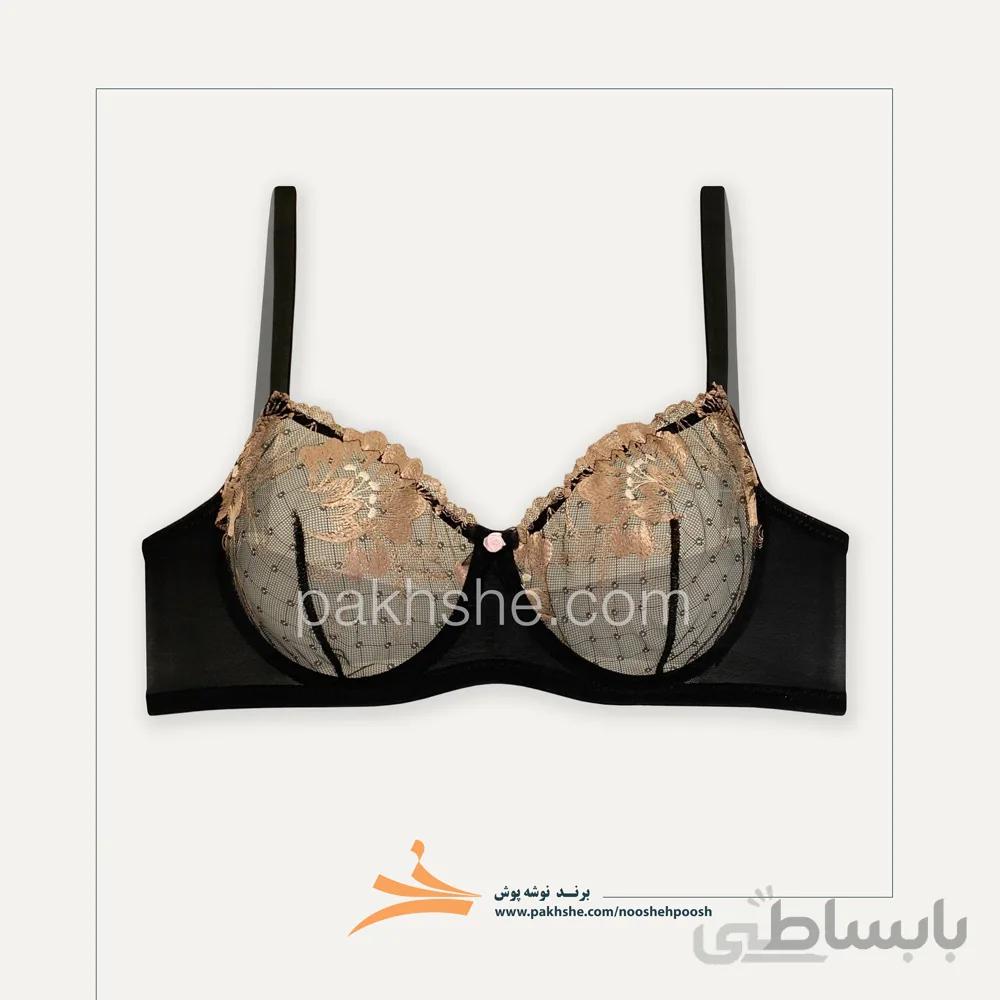 سوتین مشکی طلایی برند نوشه پوش کد 20256