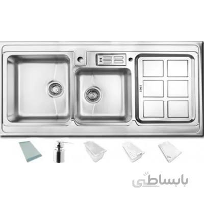 سینک ظرفشویی روکار اخوان ا Akhavan Double Bowl Sink 364