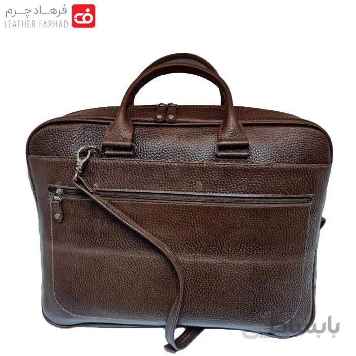 کیف اداری دو دسته سه فایل چرم طبیعی تبریز