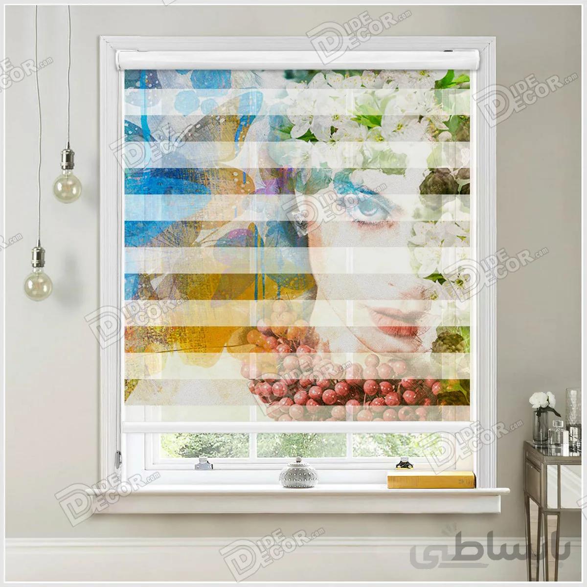 پرده زبرا چاپی چهره کد ZSP-19