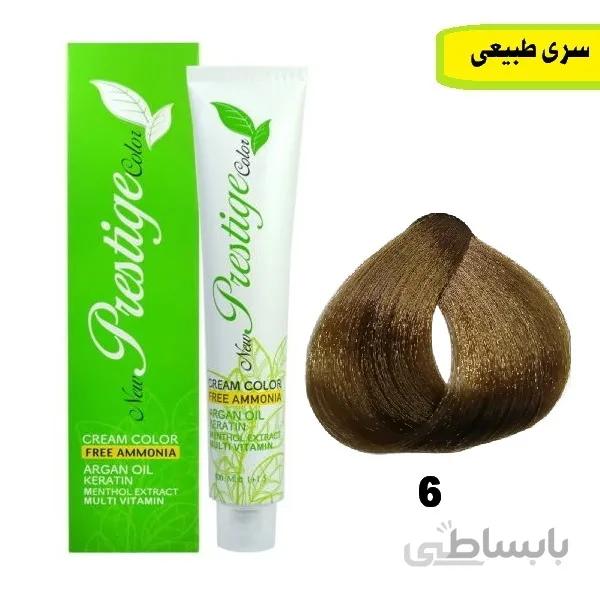 رنگ مو پرستیژ بدون آمونیاک سری طبیعی شماره 6