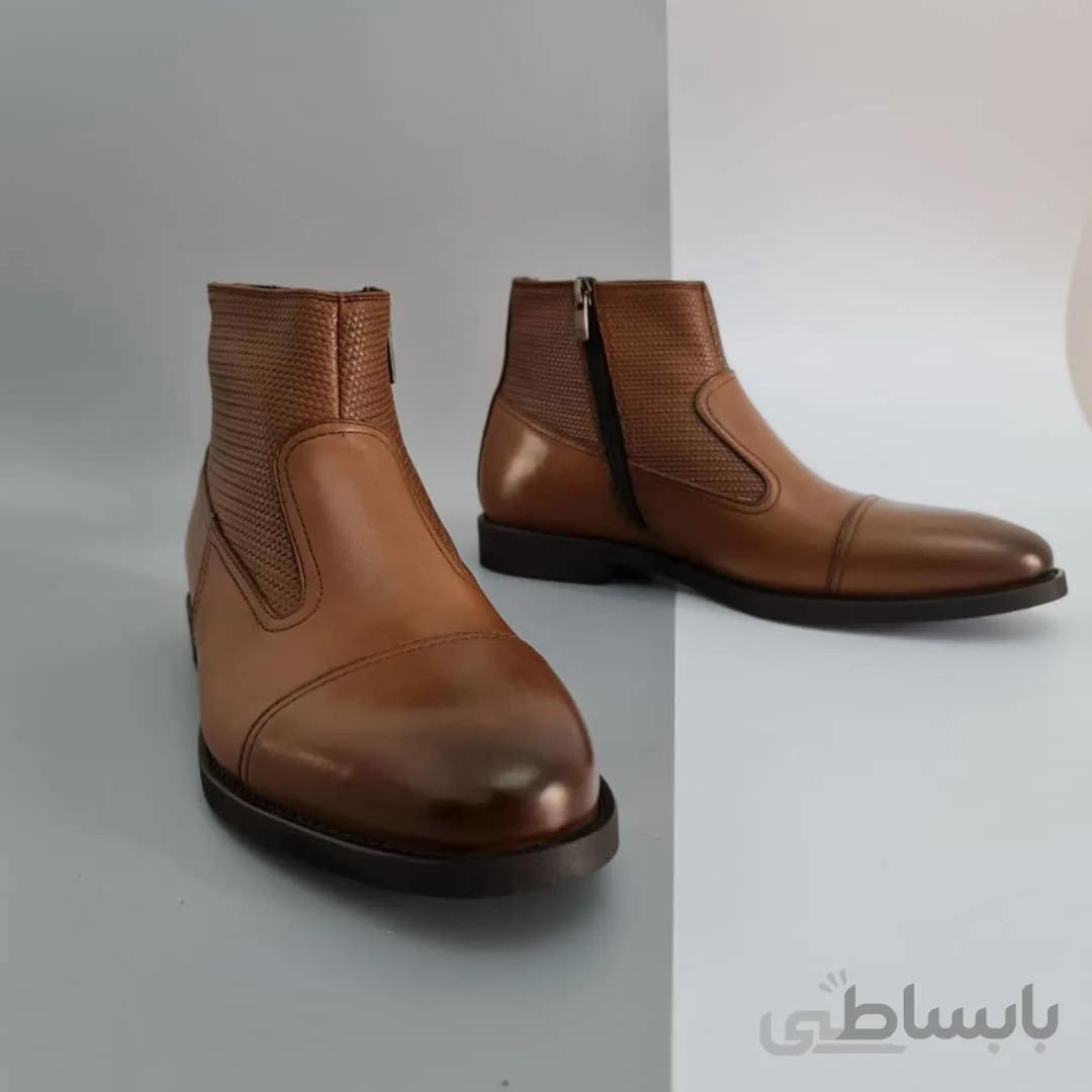 نیم بوت بغل زیپ طرح دار kb116