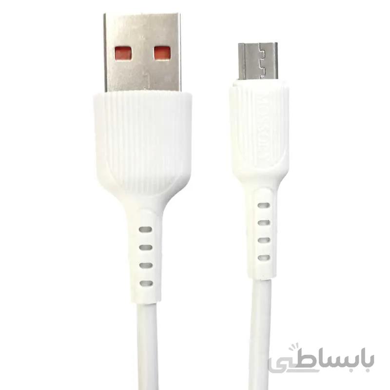 کابل میکرو یو اس بی فست شارژ موسوری Mossory M101V 1m 2.4A
