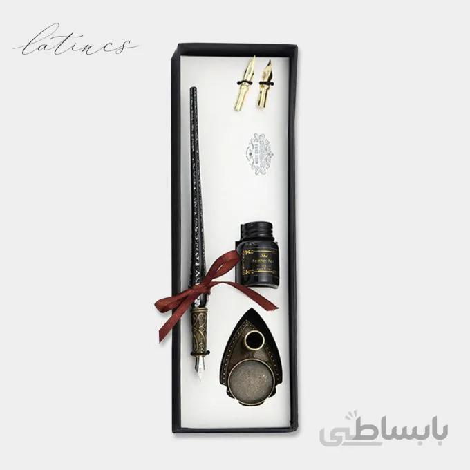 ست خوشنویسی طرح ۵ شیشه‌ای رنگ مشکی