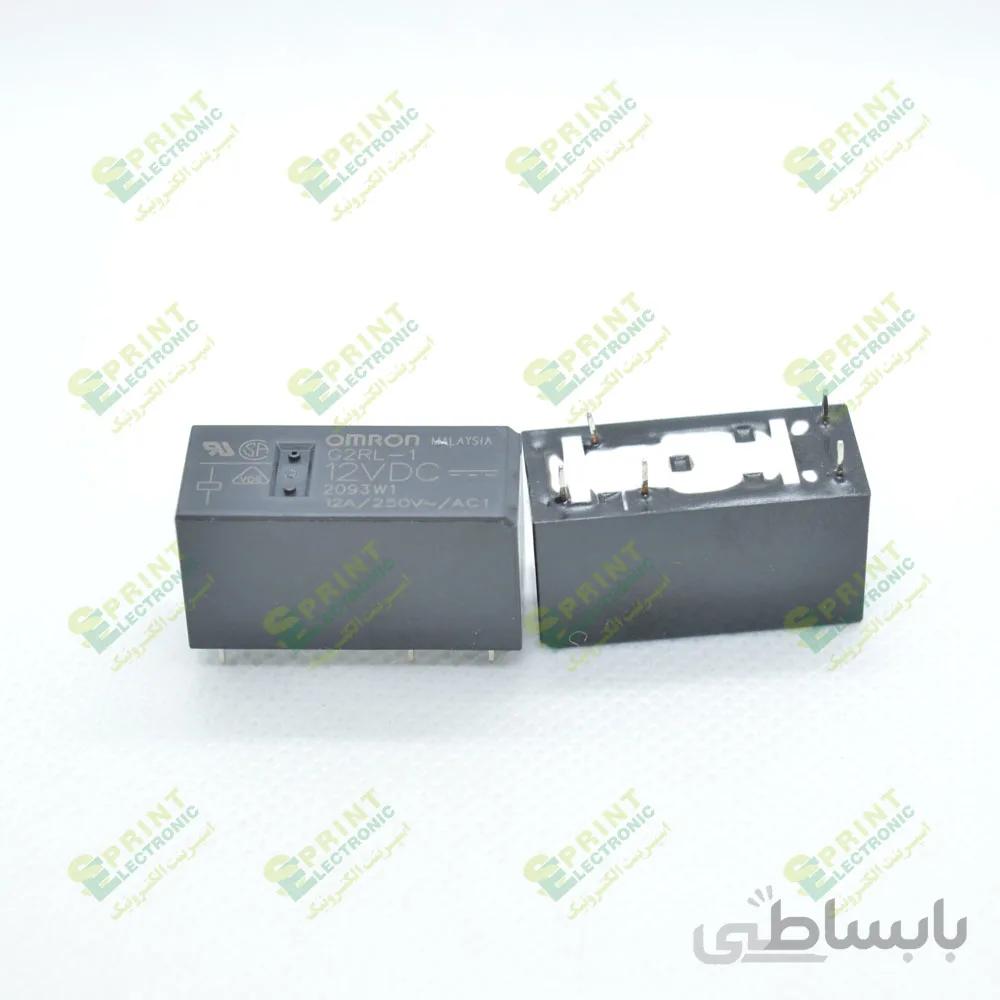 رله 12 ولت کتابی ارتفاع کوتاه 5 پایه 12 آمپر Omron G2RL-1-12VDC
