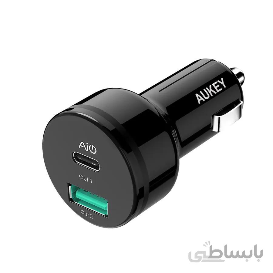 شارژر فندکی آکی مدل CC-Y9 ا Aukey CC-Y9 2-Port Car Charger