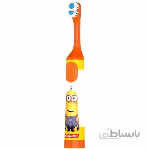 مسواک برقی بچگانه کولگیت Colgate minions | شخصیت کارتونی مینیون، باتری‌خور، رنگ نارنجی