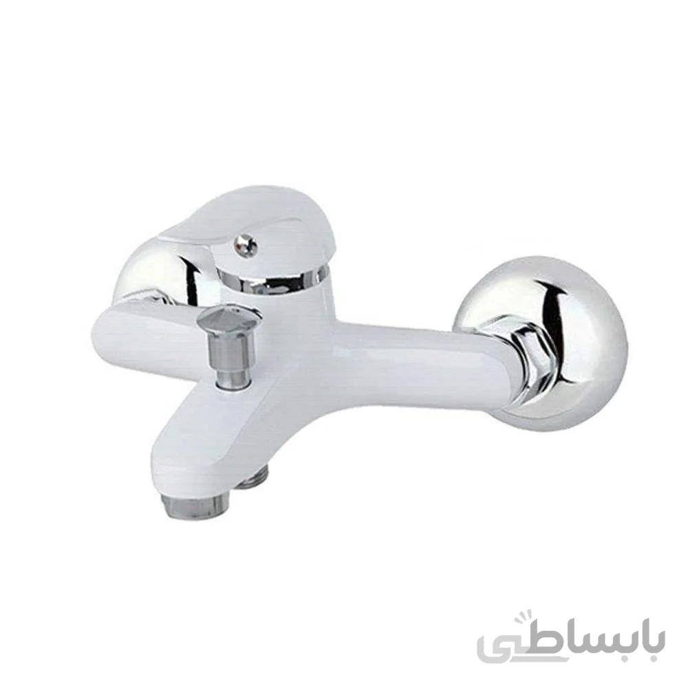 شیر حمام سفیدکروم مدل ندا
