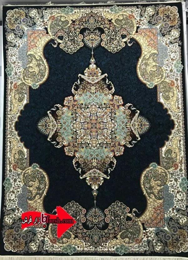 فرش 1000 شانه مدل ایلیا سرمه ای