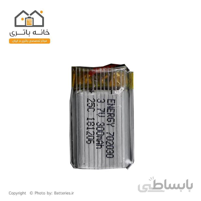 باتری لیتیوم پلیمر 3.7 ولت 300 میلی آمپر ساعت انرژی (702030) 25C
