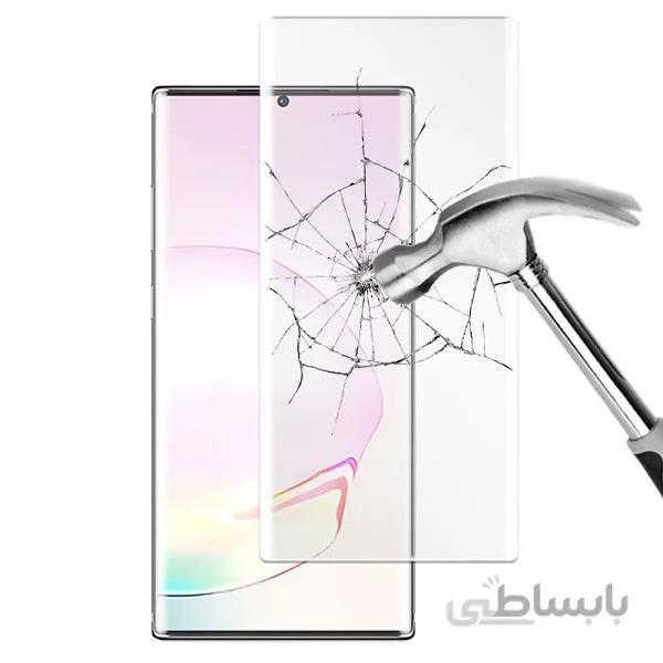 گلس گوشی سامسونگ نوت 20 صفحه نمایش شیشه ای سامسونگ نوت بیست تمام صفحه نوت 20 با پوشش کامل مدل یو وی uv nano glass for samsung galaxy note 20