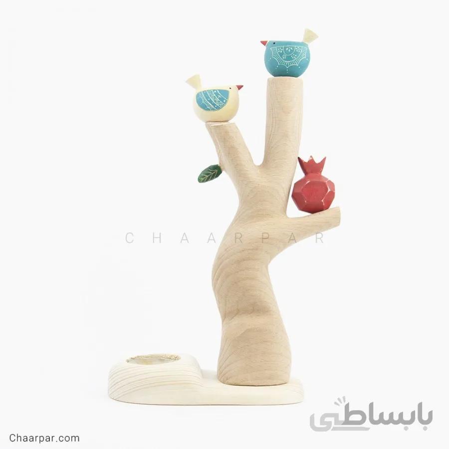 جاشمعی درخت پرکار با پرنده و جغد