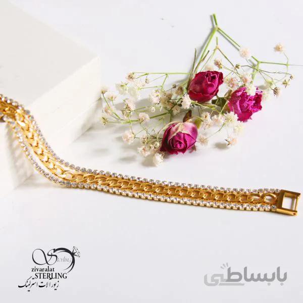 دستبند زنانه طرح طلا کد 181472