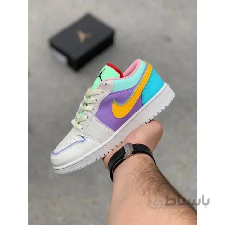 کتانی نایک ایرجردن وان دخترانه رنگی air jordan 1 low