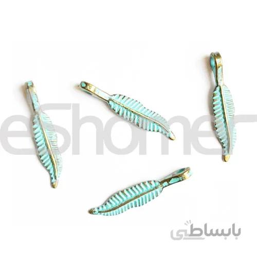 خرج کار پتینه آویزی طرح برگ کد khp1008 بسته 6 عددی