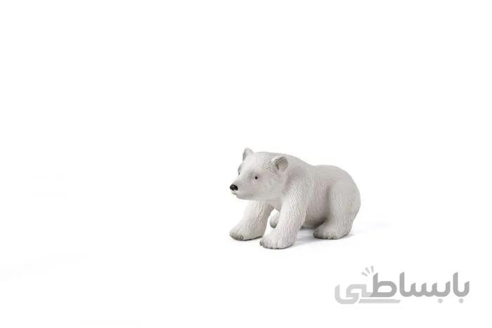 فیگور مینیاتوری خرس نشسته قطبی