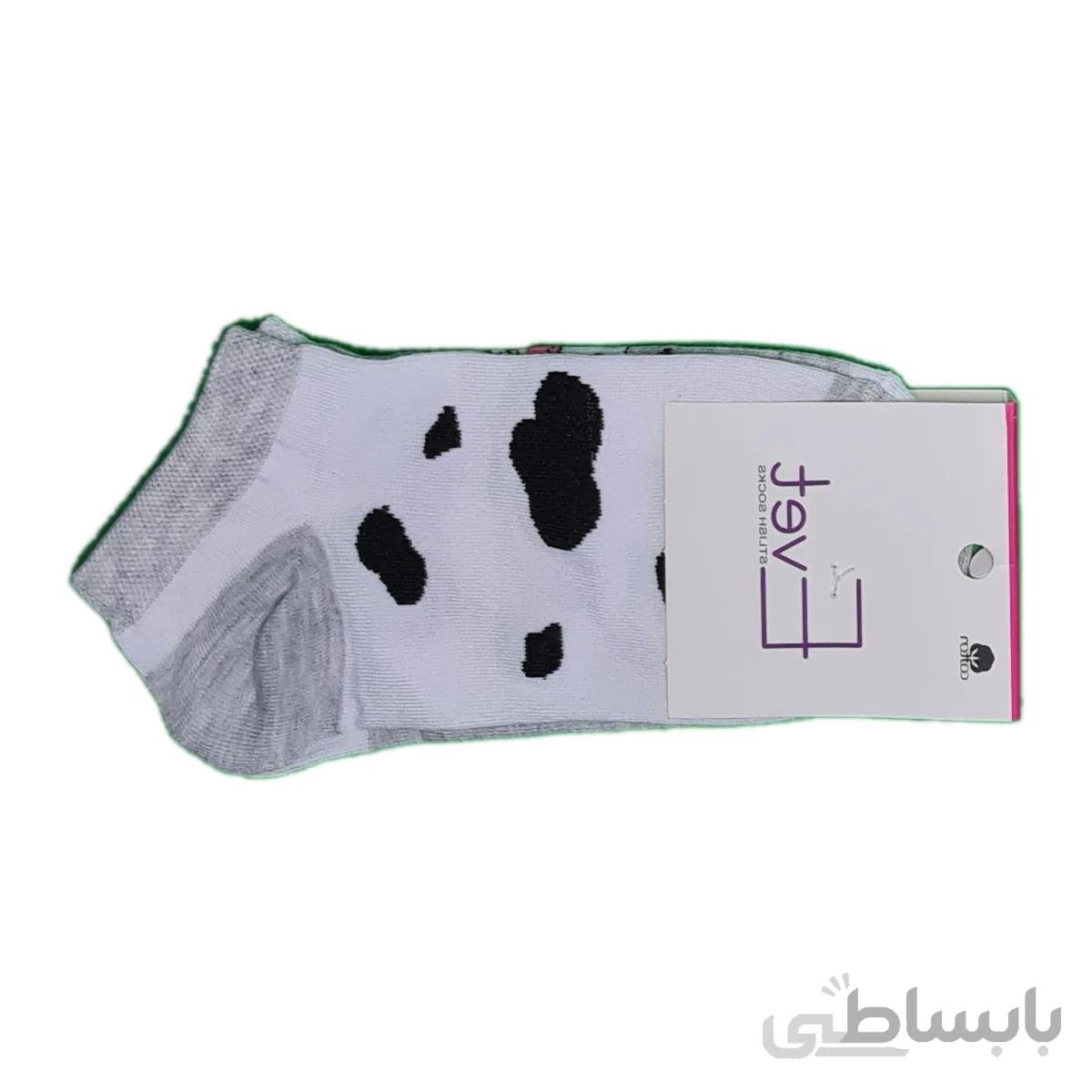 جوراب مچی دخترانه طرح گاو