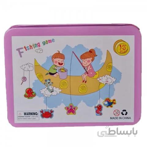 اسباب بازی ماهیگیری آهنربایی چوبی صورتی کد P/3866029/A