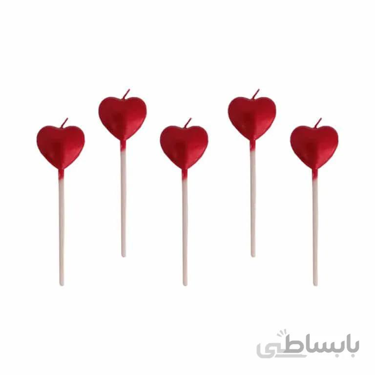 شمع قلب بسته 5 عددی مدل STC273