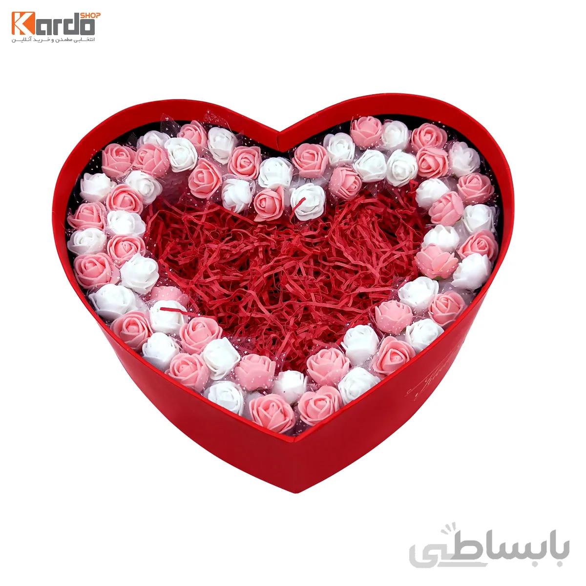 جعبه هدیه طرح قلب تزئین شده کد k1173
