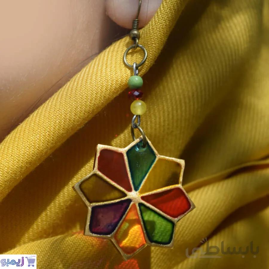 گوشواره طرح رنگی رنگی