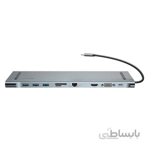 هاب تایپ سی 11 کاره بیسوس مدل CATSX-G0G ا Baseus Enjoyment CATSX-G0G Type C 11 in 1 Multi-function Docking Station for MacBook NoteBook