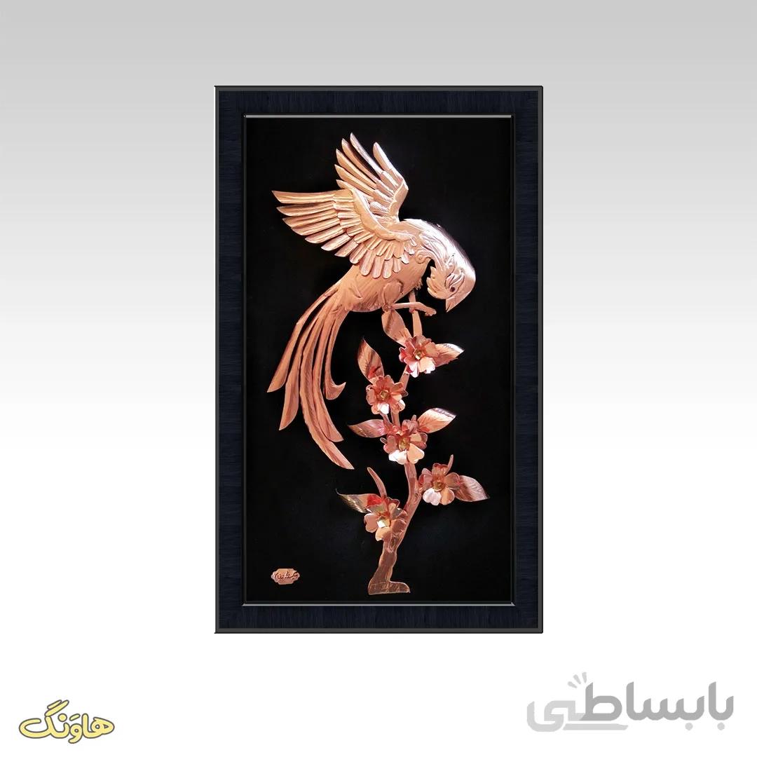 تابلو معرق گل و سیمرغ B06