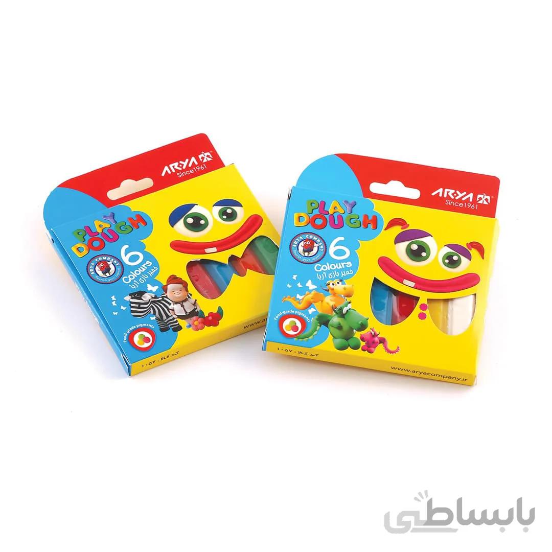 خميربازی 6 رنگ جعبه مقوايی آريا ARYA 1057