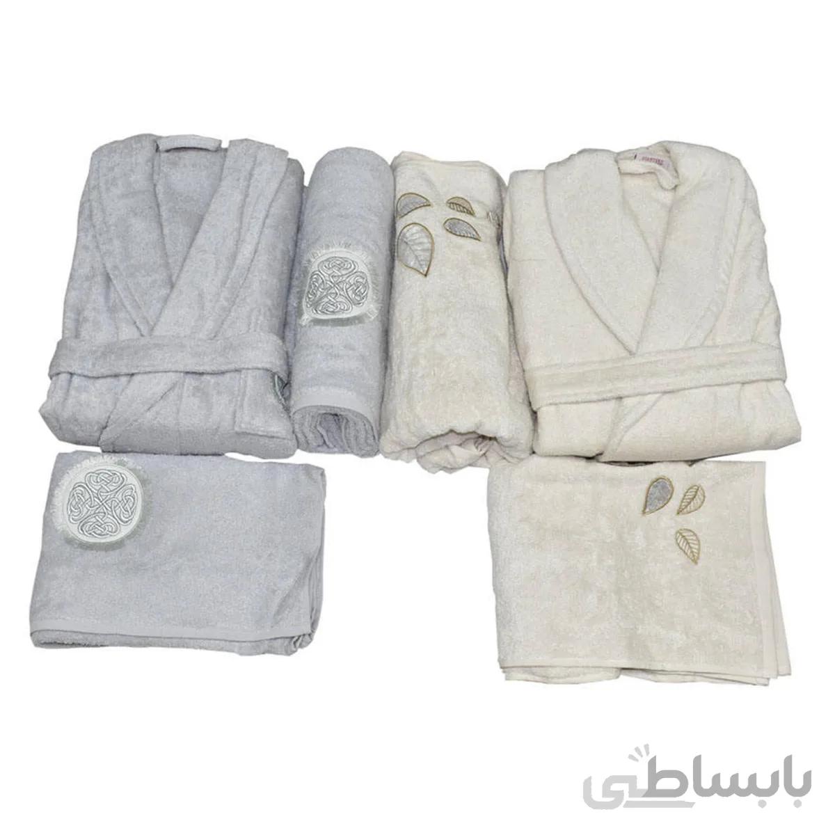 سرویس حوله پالتویی 6 تکه هوبی کد 9895968