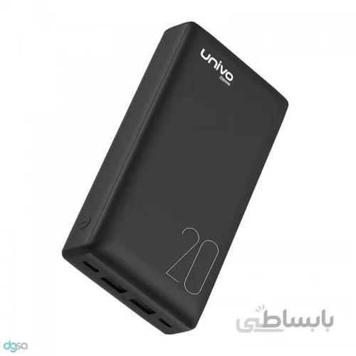 پاور بانک یونیوو مدل UN20 ظرفیت 20000 میلی‌آمپرساعت