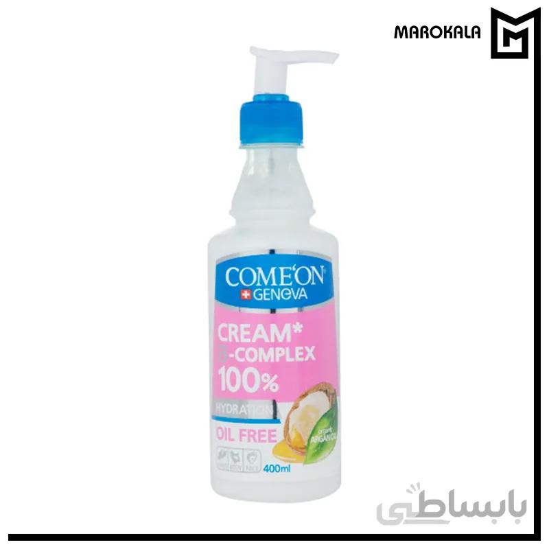 کرم مرطوب کننده کامان مدل oil free حجم 400 میلی لیتر