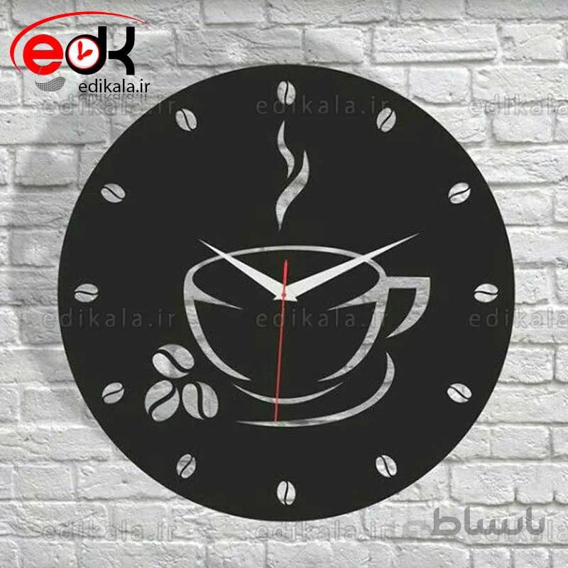 ساعت دیواری فانتزی طرح قهوه در پنج رنگ